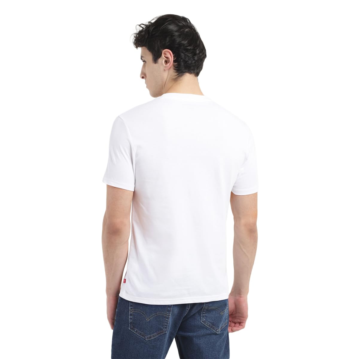 Levi's Men's Crew Neck Regular Fit Graphic T-Shirts White