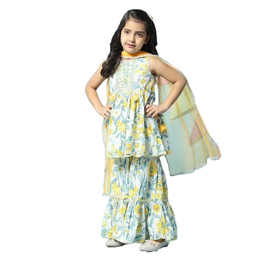 BIBA GIRL PRINTED RELAXED KID(KW5122_OFF WHITE/YELLOW_7)