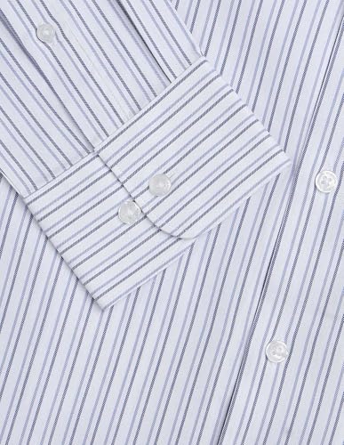 U.S.Polo ASSN. Men's Striped Tailored Fit Shirt (USSHTP1096_Blue