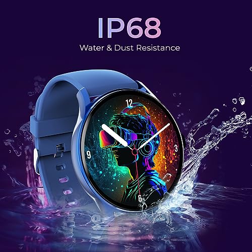 beatXP Flare Pro 1.39” HD Display Bluetooth Calling Smart Watch, 100+ Sports Modes, Heart Rate Monitoring, SpO2, AI Voice Assistant, IP68 - Persian Blue