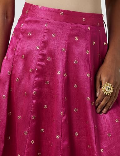 BIBA Women Printed Mix and Match(Skirt CO19863_Fuchsia_S)