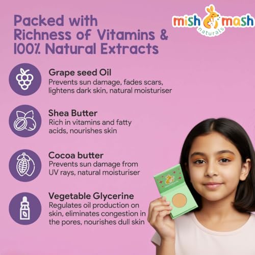 Mishmash Naturals Kids Makeup Kit | Glow | 3-Piece Set | Pack of 3