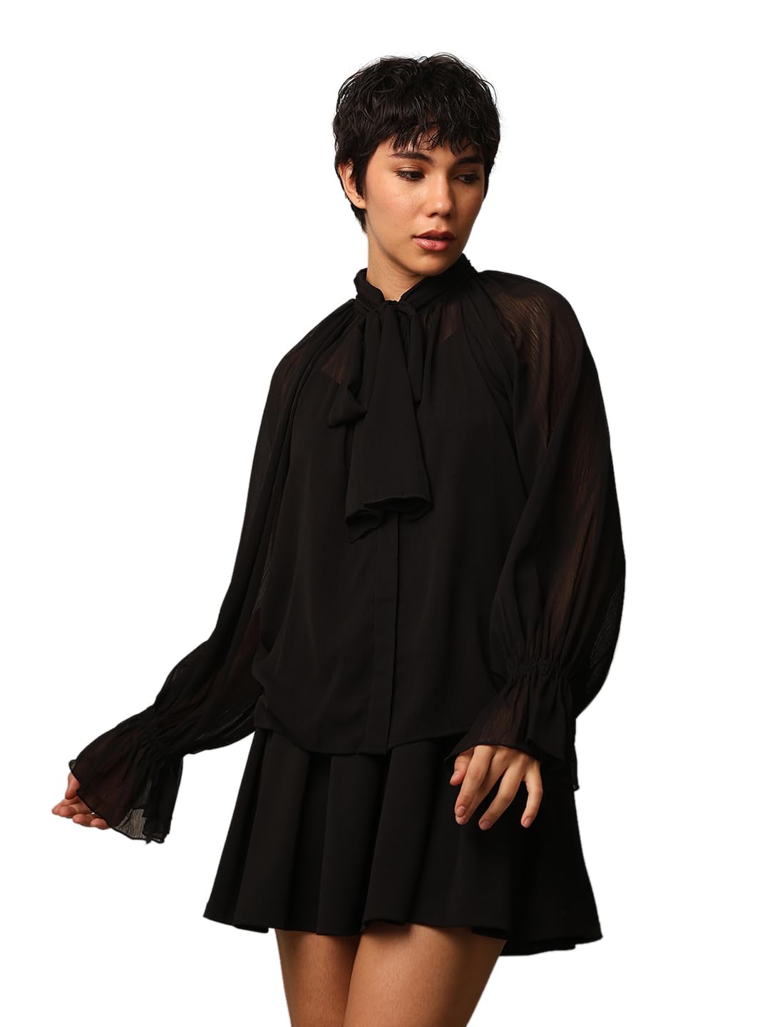 ONLY Women's Regular Fit Black Top