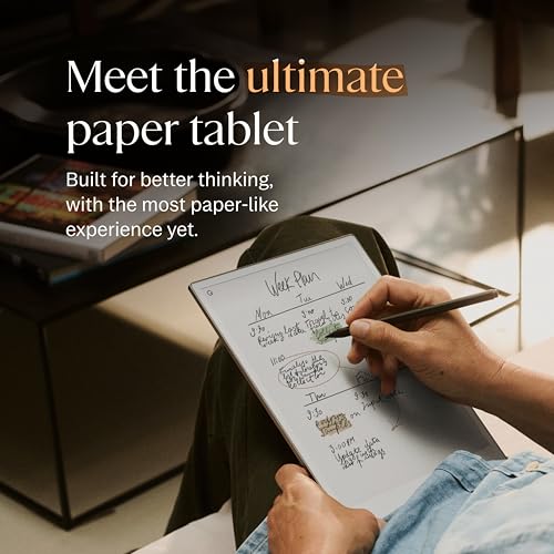 reMarkable Paper Pro Bundle Includes 11.8'' Paper Tablet and Marker Plus Pen with Eraser Gray