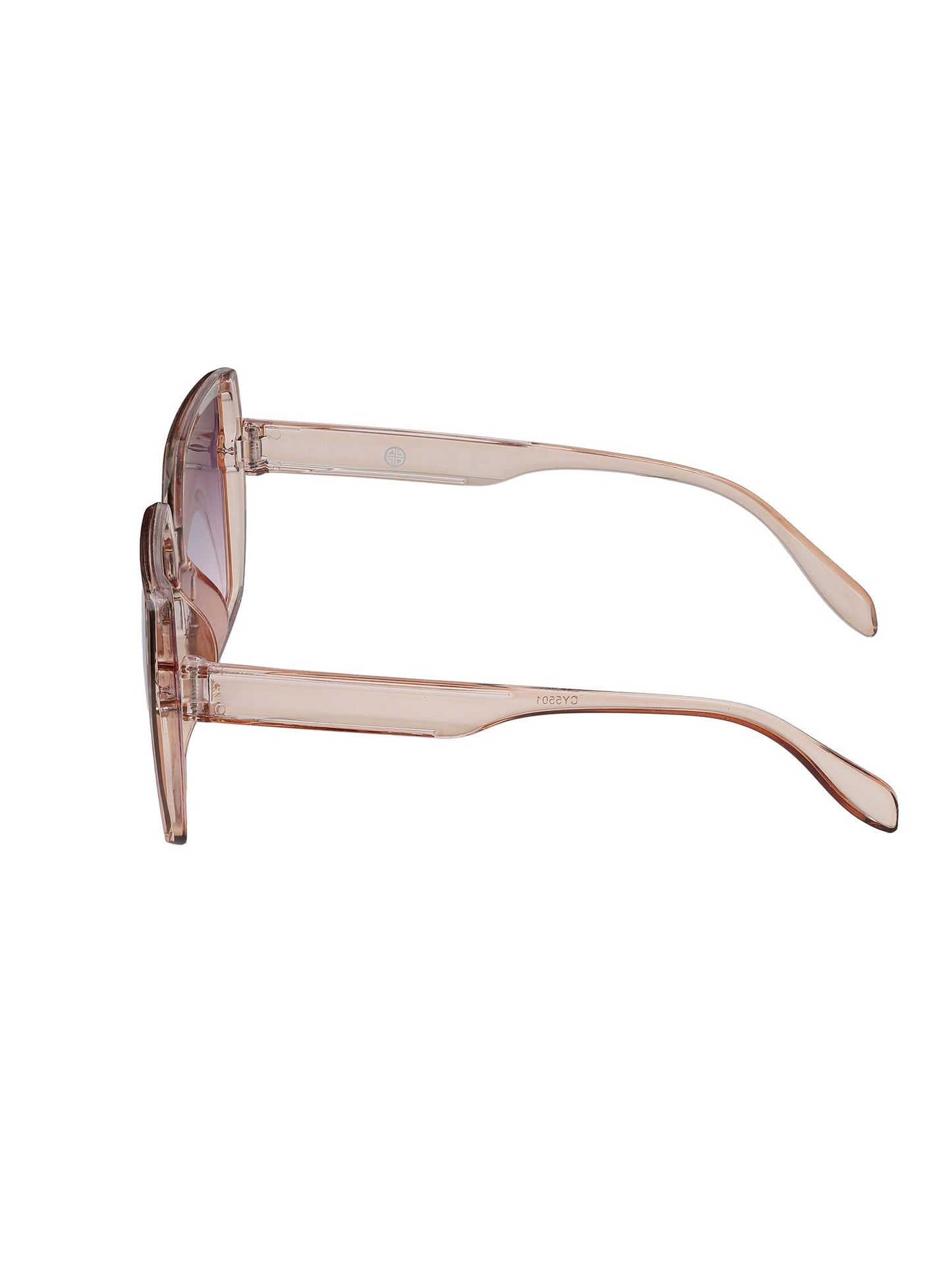 Carlton London Women Nude Toned UV Protected Gradient Lens Oversized Sunglasses