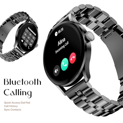 Fire-Boltt Glitz Women Smart Watch with 1.19” AMOLED Display, Bluetooth Calling, Rotating Crown, Always On Display, 1000 Nits Brightness, IP68 Waterproof Black