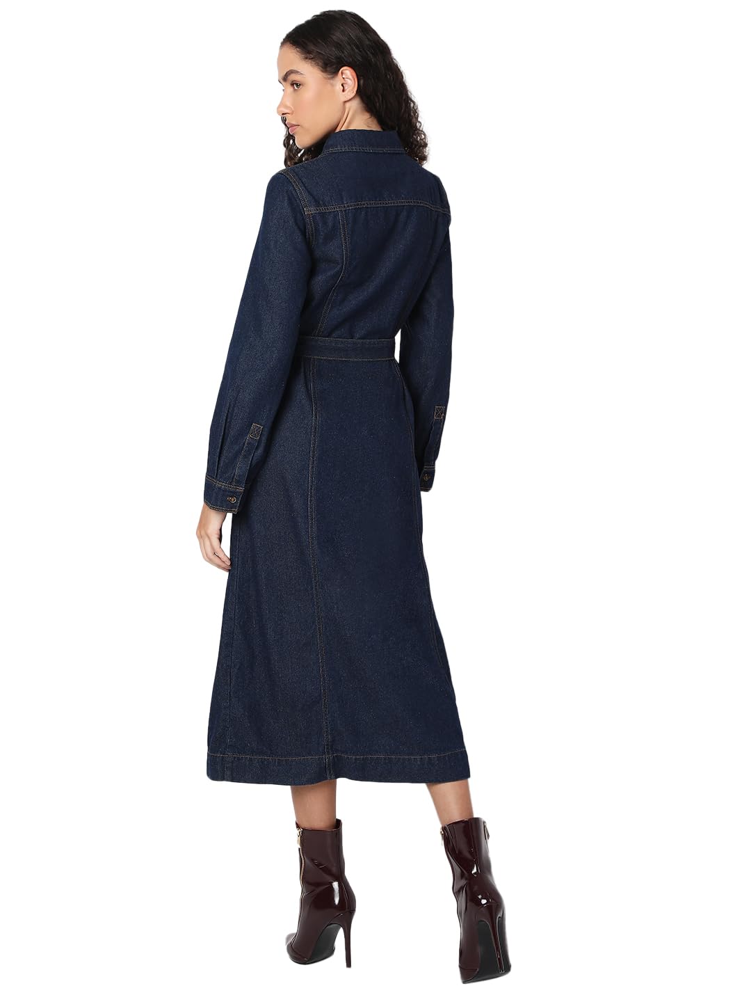 VERO MODA Women Dark Blue Shirt Dress