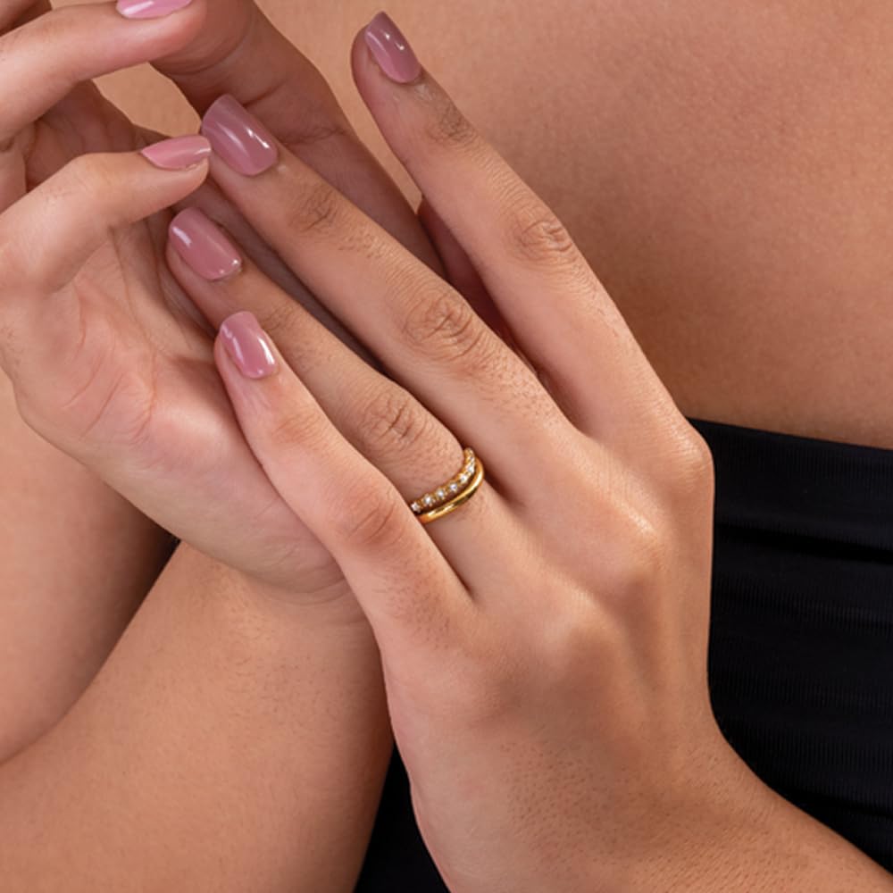 PALMONAS Vintage Ribbed Dome Ring