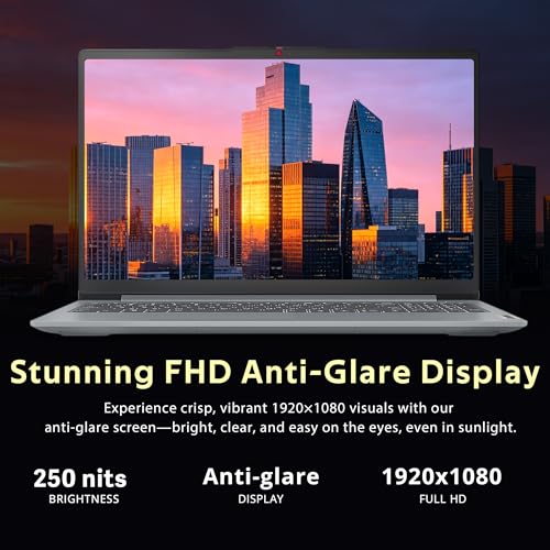 Lenovo IdeaPad Slim 3 15.6" Anti-Glare FHD Laptop, Intel Processor N150, Intel Graphics, 8GB RAM, 288GB Storage(128GB UFS+160GB Docking Station Set), Long Battery Life, Wi-Fi 6, Win11 Home, Grey