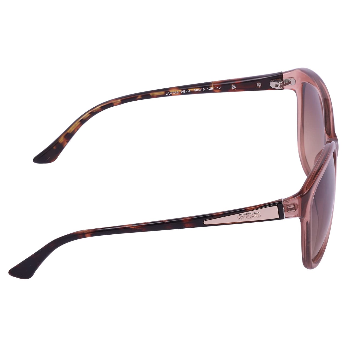 GUESS Gradient Butterfly Women's Sunglasses 7346 PE 34|58|Brown Color Lens - Pack of 1