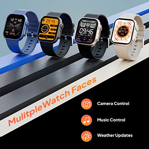 Fire-Boltt Gladiator 1.96" Biggest Display Smart Watch with Bluetooth Calling, Voice Assistant &123 Sports Modes, 8 Unique UI Interactions, SpO2, 24/7 Heart Rate Tracking (Orange)