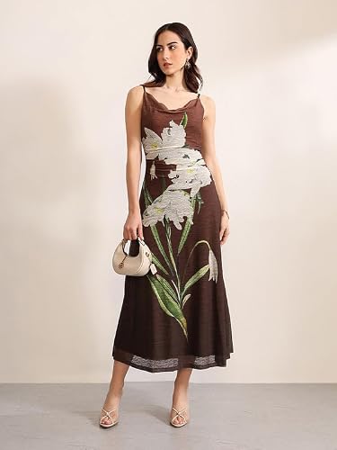 Kazo Hibiscus 2 Maxi Dress (Brown L)