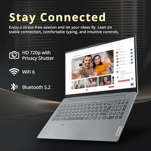 Lenovo IdeaPad Slim 3 15.6" Anti-Glare FHD Laptop, Intel Processor N150, Intel Graphics, 8GB RAM, 288GB Storage(128GB UFS+160GB Docking Station Set), Long Battery Life, Wi-Fi 6, Win11 Home, Grey