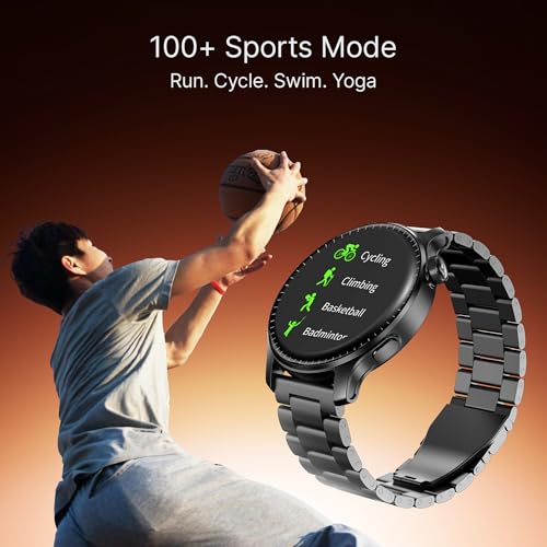 boAt Ultima Prime smartwatch with 1.43” AMOLED Display, AOD, Personalized Fitness Nudges, Functional Crown,100+ Sports Modes, Create Your Own Watchface, smartwatch for man and Woman (Steel Black)