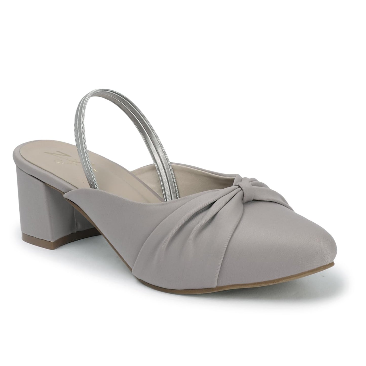 ZaySoo Women's Pointed Toe Slingback Heels, Bow Detail,