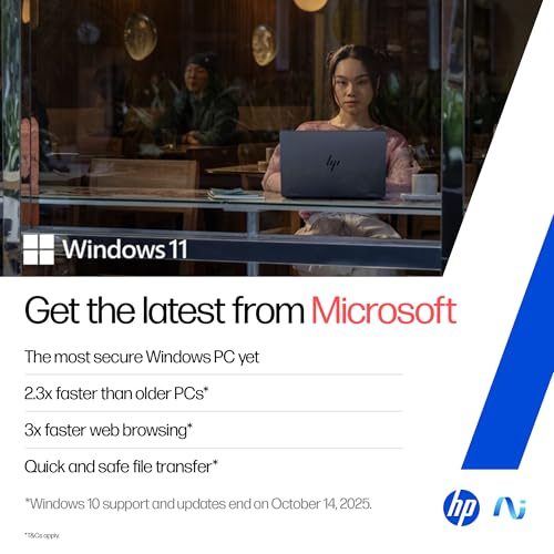HP OmniBook 7 OLED, Intel Core Ultra 7 255H (32GB LPDDR5,1TB SSD), 3K, 0.2 ms, Micro-Edge, 14''/35.6cm, Win 11, M365, Office 24, Meteor Silver,1.5kg, fr0116TU, 5MP Camera w/Shutter, Backlit AI Laptop