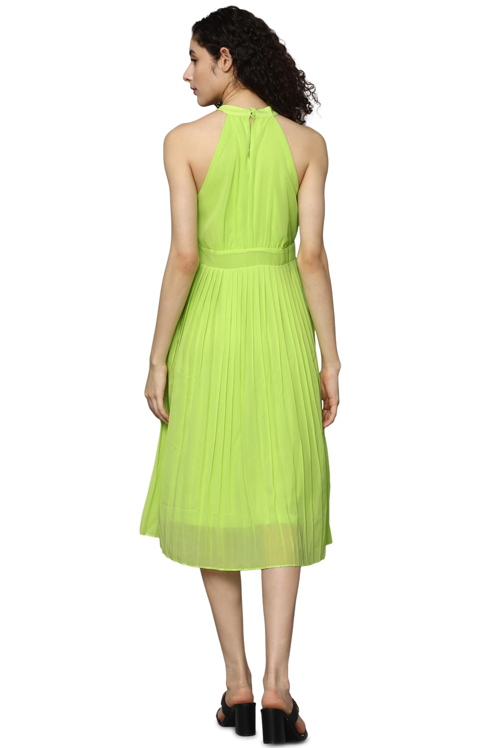 Allen Solly Women's Polyester Modern Calf Length Dress (AHDRCRGFS78559_Green