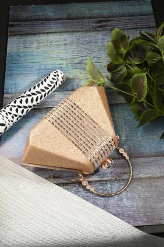 TOOBA Handicraft Hand Embroidered Box Clutch Bag Purse for Bridal, Casual, Wedding Bag for Women & Girls