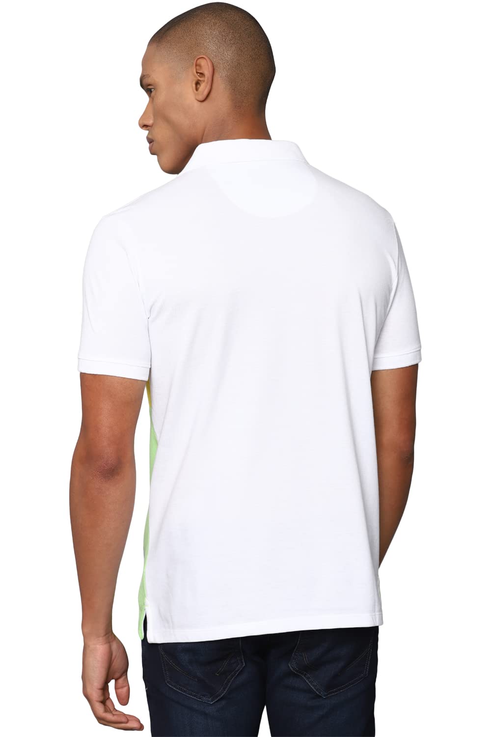 Allen Solly Men's Solid Regular Fit T-Shirt (ASKPCURGF294280_White M)