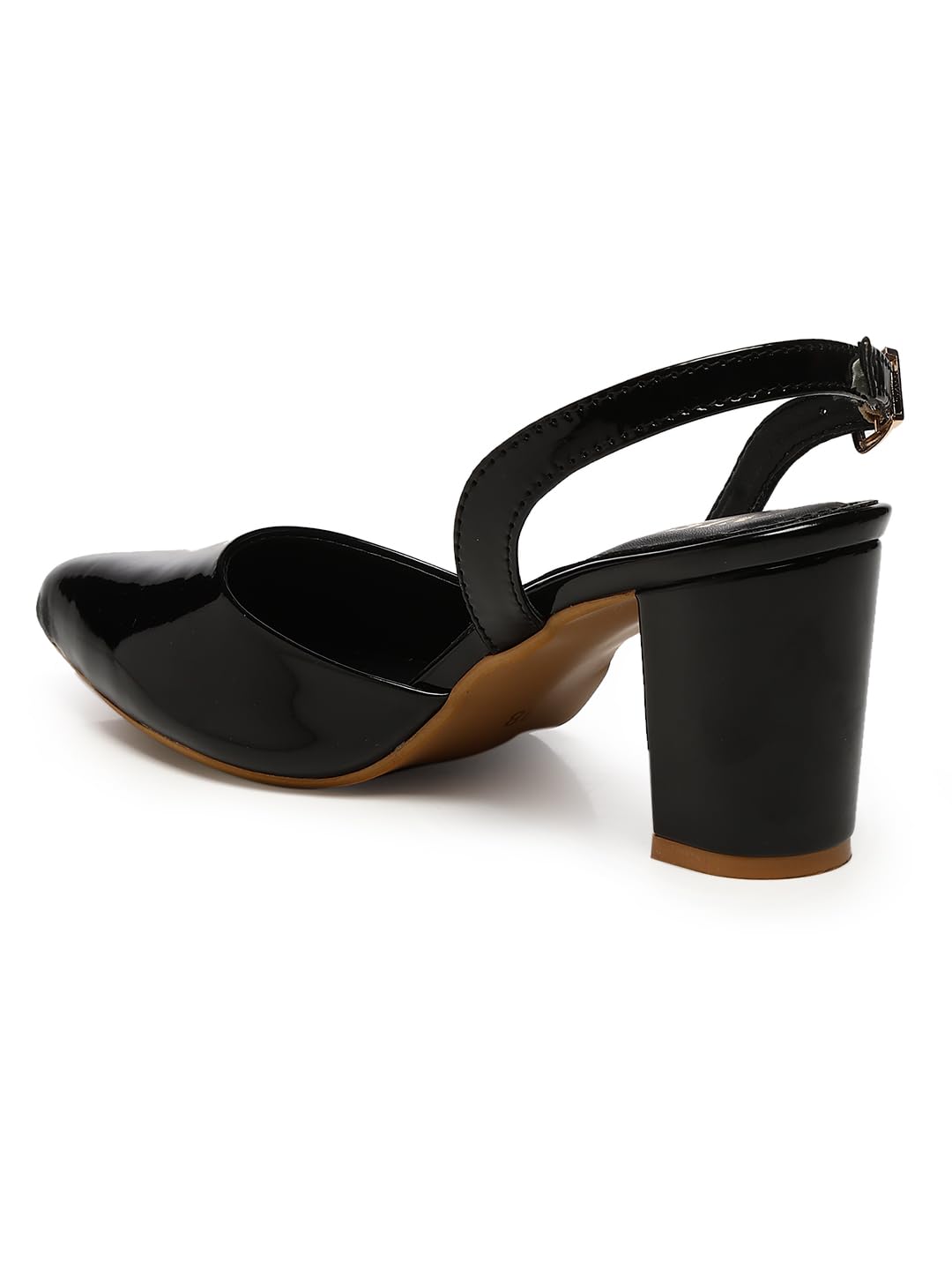 GNIST Classic Pumps Black Block Heels,Size 42EU/9UK