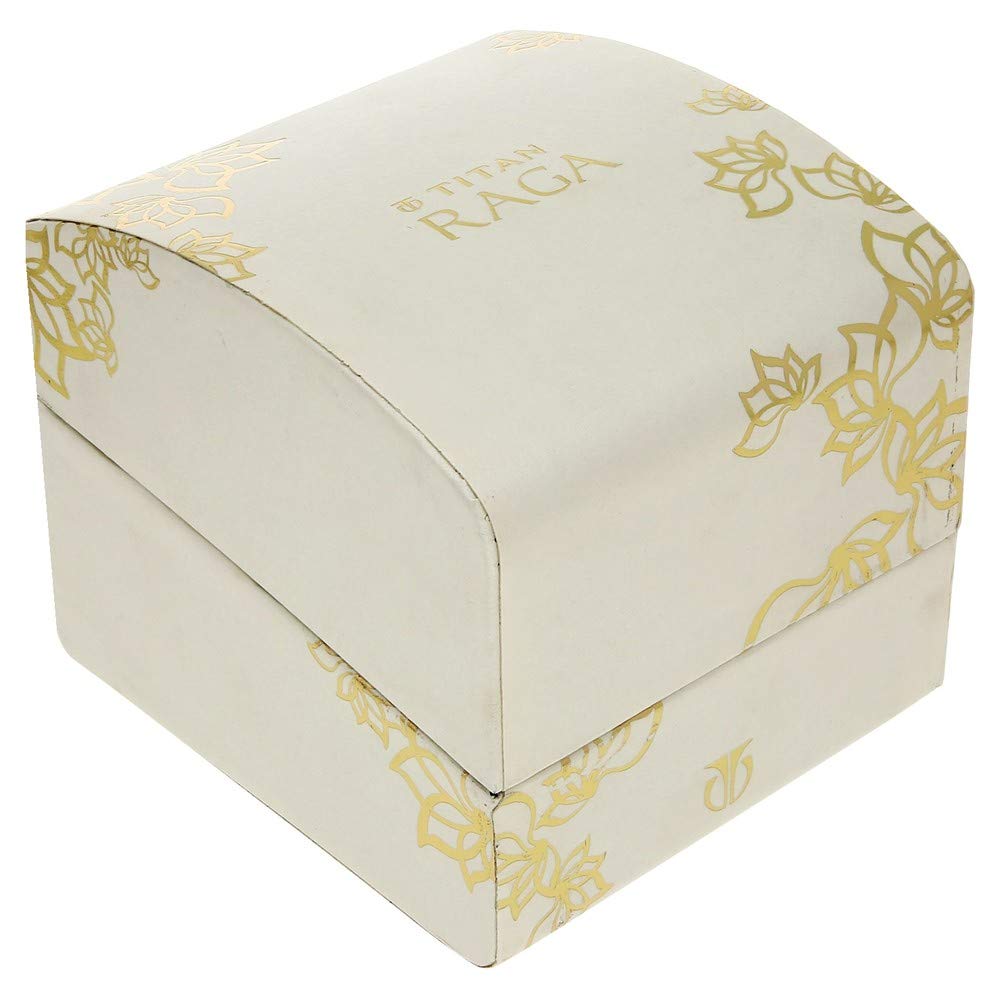 Titan Raga Ceramics Quartz Analog Green Dial Two Toned Rose Gold and Green Metal Strap Watch for Women - NS95146KD02