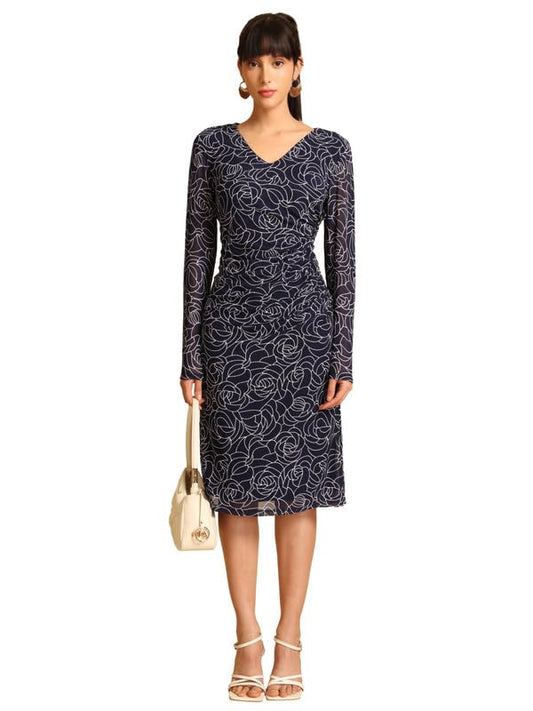 Kazo Wendy Midi Dress Blue