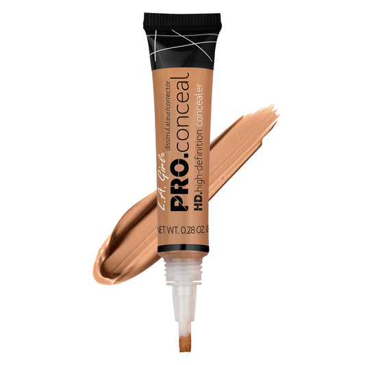 L.A. Girl HD Pro Concealer – Almond | Medium Warm Shade for Indian Skin, Natural Full Coverage, Lightweight, Long-Lasting & Crease-Resistant, 8g
