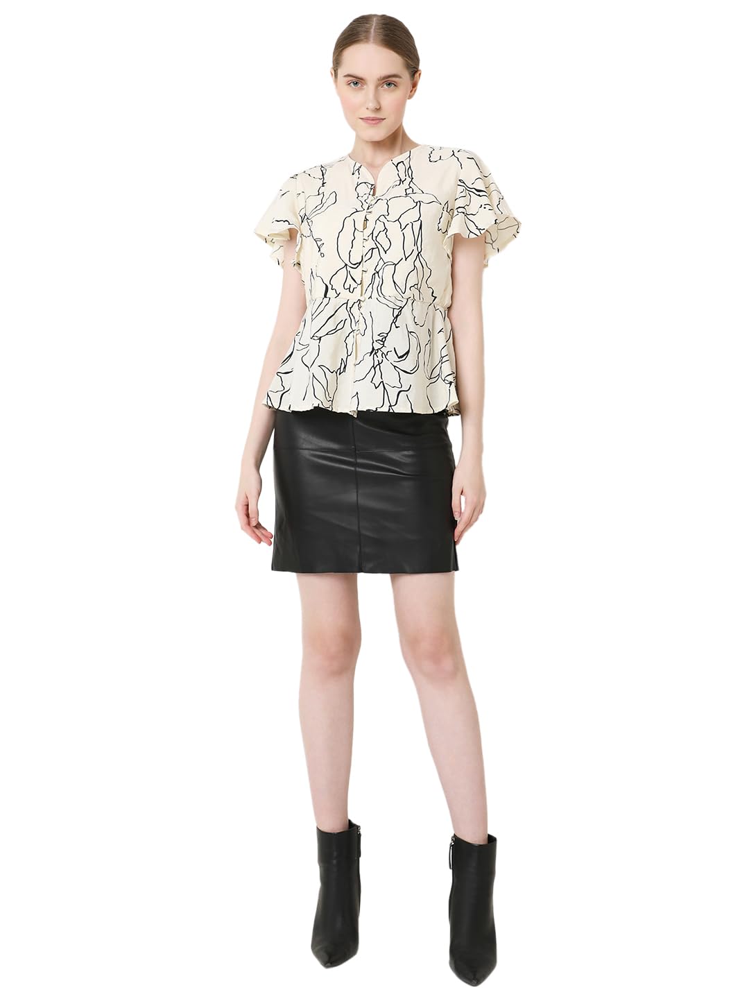 VERO MODA Women's Floral Relaxed Fit T-Shirt