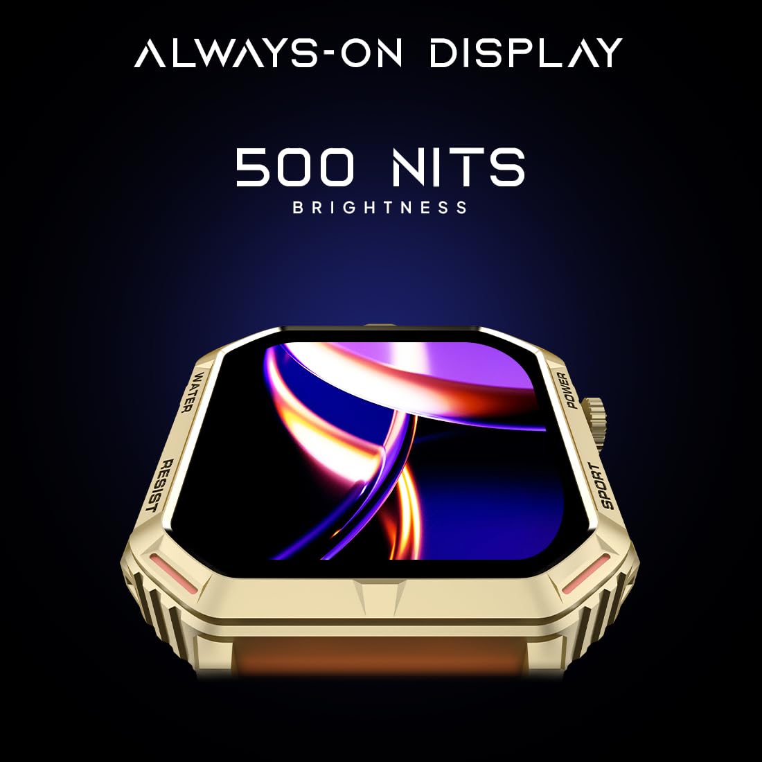 Fire-Boltt Strike Smart Watch 1.95 AMOLED Display, 800 NITS Brightness, 123 Sports Modes, Bluetooth Calling, Always On Mechanism