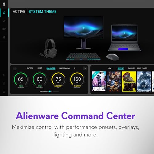 Alienware 16 Area-51 Gaming Laptop AA16250-16 WQXGA 240Hz Display, Intel Core Ultra 9-275HX, 32GB DDR5 RAM, 1TB SSD, NVIDIA GeForce RTX 5070Ti, Windows 11 Home, Onsite Service - Liquid Teal