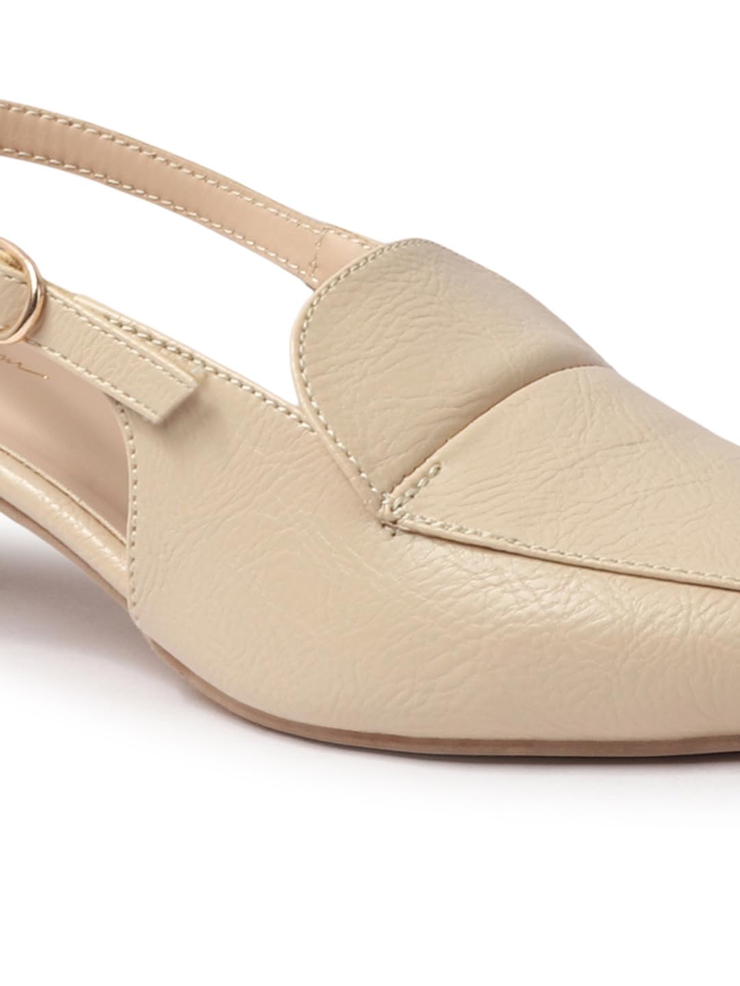 AROOM Women's Fashion Mules Sandal Pointed Toe with Backstrap Comfortable Sole Women & Girls (Cream, UK Footwear Size System, Adult, Women, Numeric, Medium, 6)