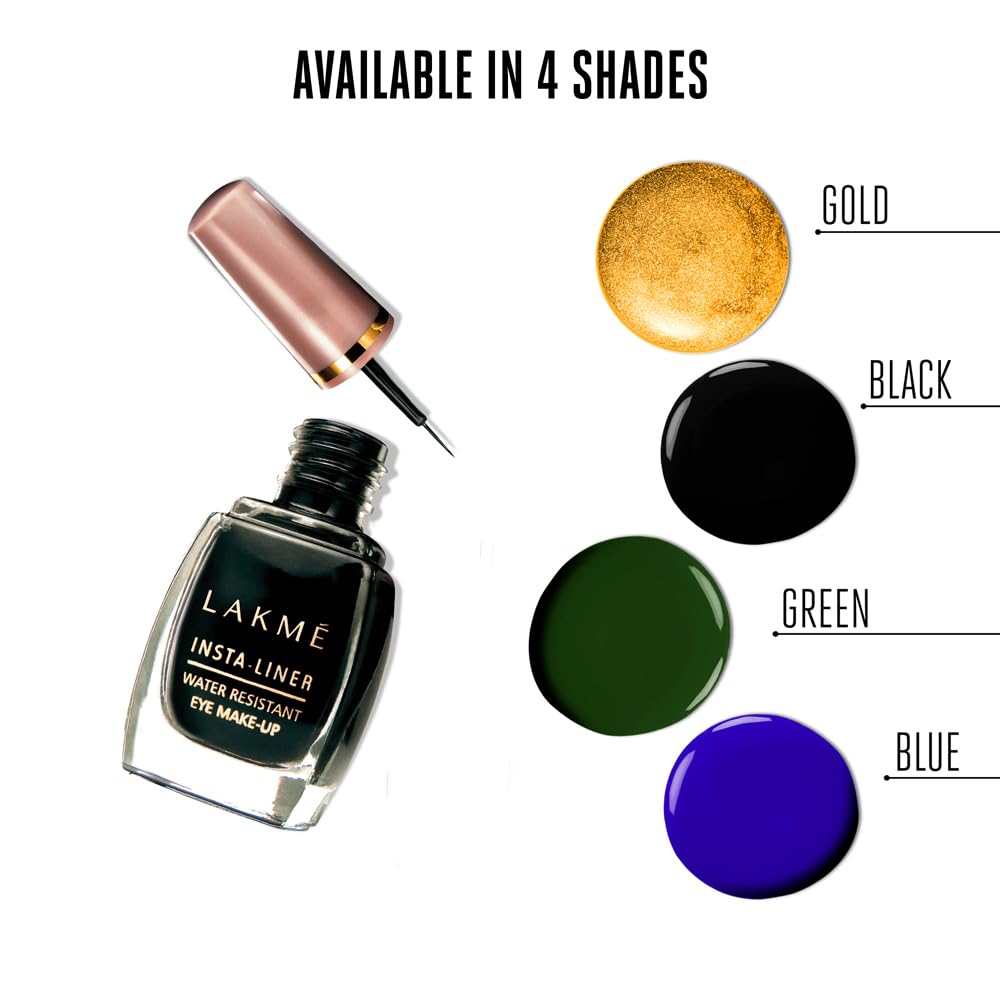 LAKMÉ Cream Ultimate Glam Eye Liner, Semi Matte, Quick Drying, Water Resistant & Smudgeproof Eye Liner, Green, 9Ml