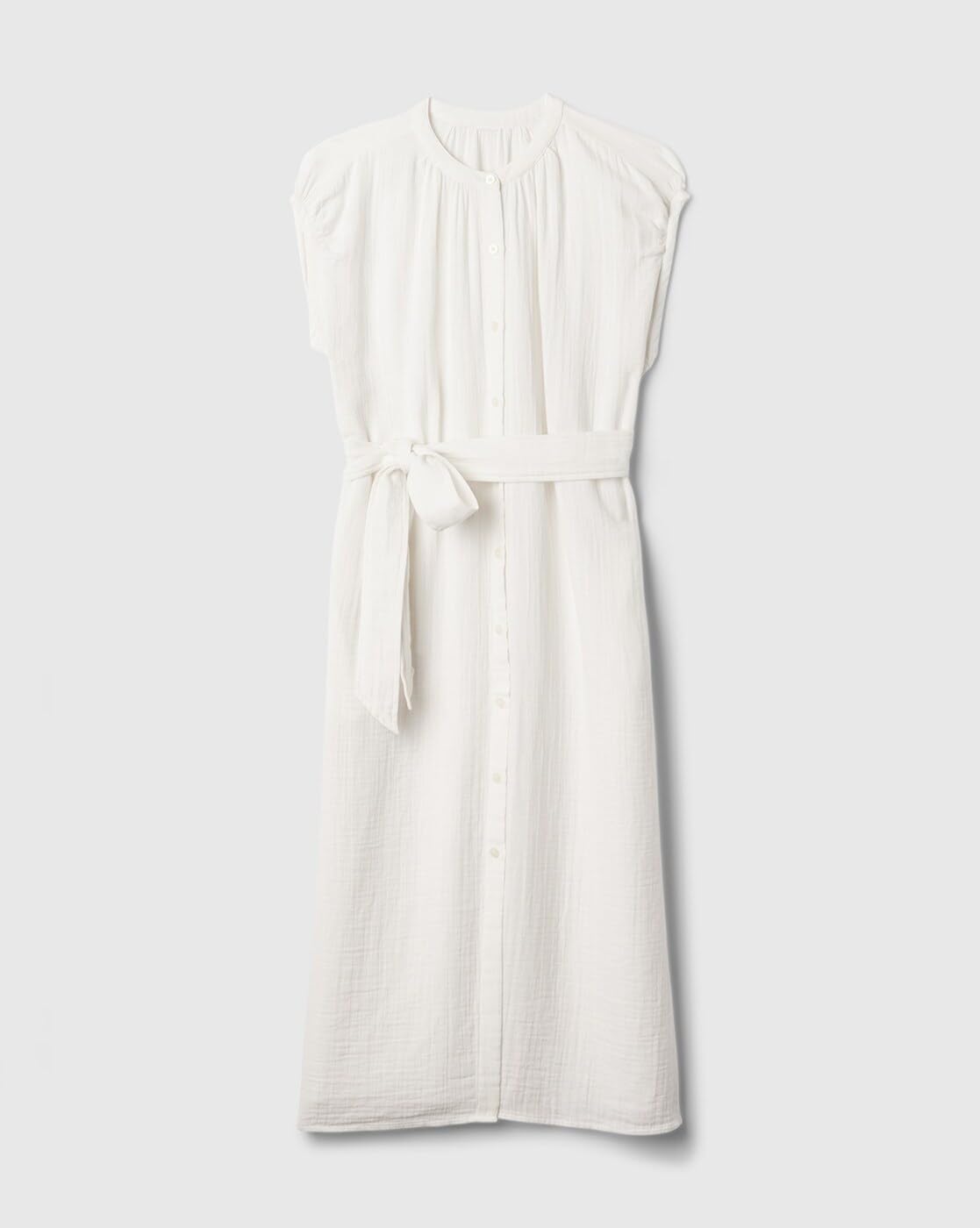 GAP Women's Cotton Classic Below The Knee Casual Dress (442528445_offwhite