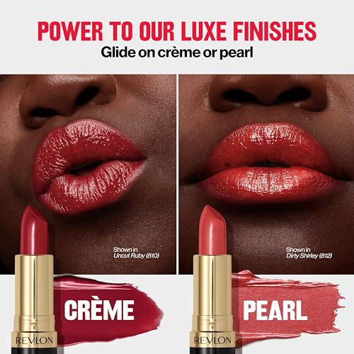 Revlon Super Lustrous Lipstick, High Impact Lipcolor with Moisturizing Creamy Formula, Infused with Vitamin E and Avocado Oil in Plum / Berry, Black Cherry (477)