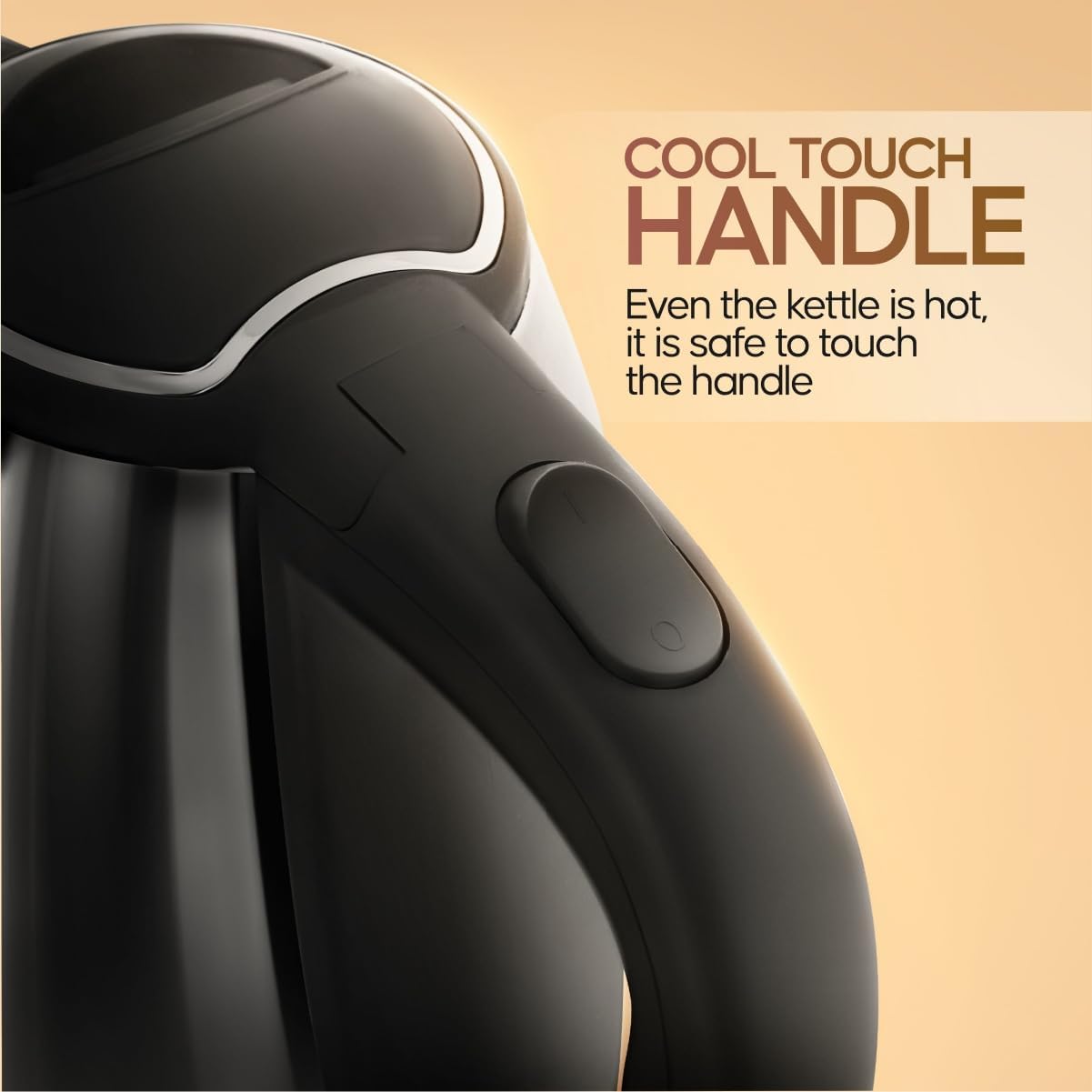 Longway Kestro 2 Liter Electric Kettle with Stainless Steel Body for Water Boiling, Tea/Coffee, Noodles And Soups (Black & Silver, 1500 Watt)