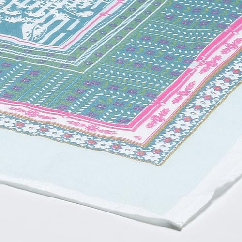 BIBA Women's Powder Blue Cotton Anarkali Kurta Churidar Suit Set_40