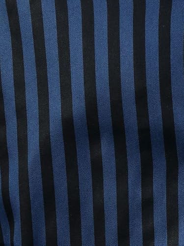 Hancock Men Striped Night Suit Black Size S