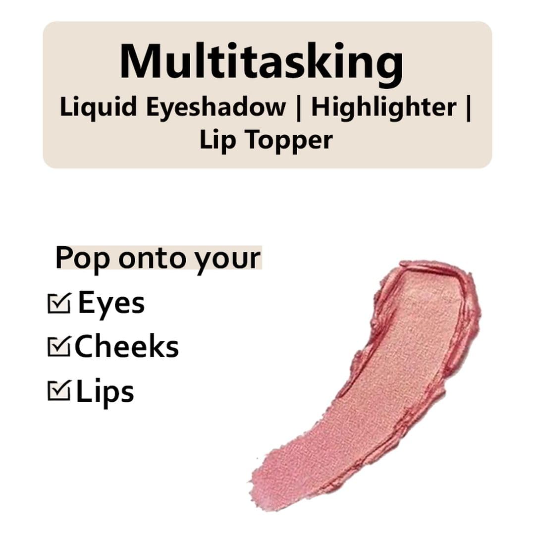 Lavenza Color Pop - Liquid Eyeshadow | Vegan, Silicone & Talc FREE, Long Lasting, Smudge Proof | Mineralised Makeup | 3.5 ml (Pink & Metallic Gold)