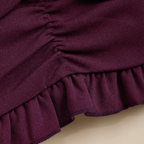 Hopscotch Girls Maroon Sleeveless 2-Piece Bow Applique Blouse and Shorts For Ages (5-6 Years)