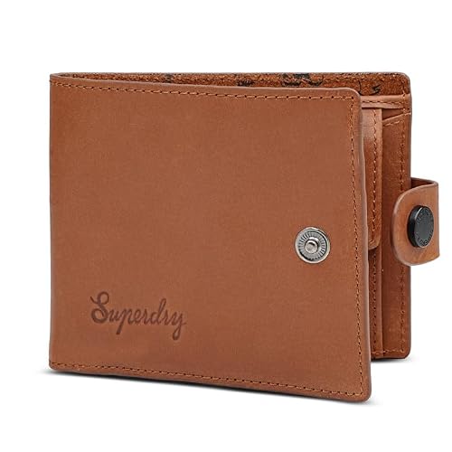 Superdry Men's Leather Global Coin Wallet Ribble - Tan