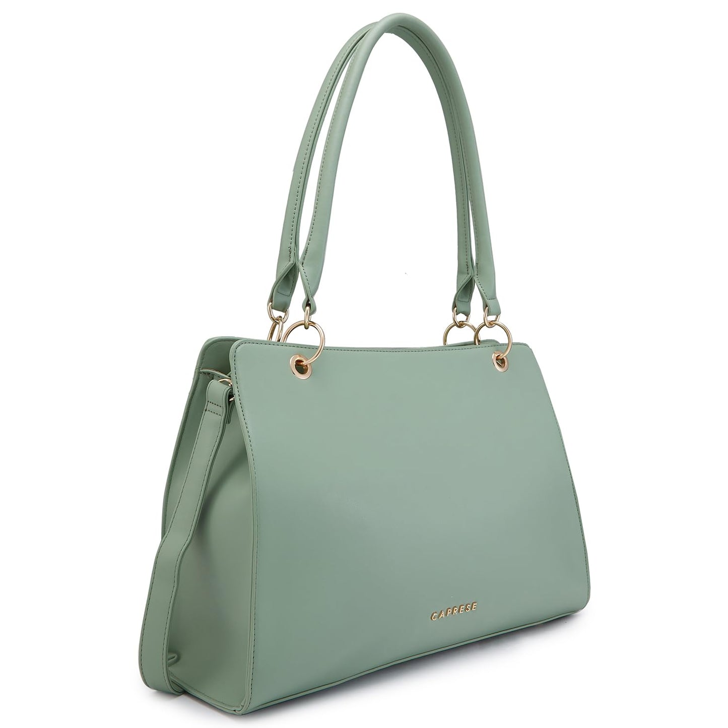 Caprese Capri Solid Mint Faux Leather Large Satchel Handbag