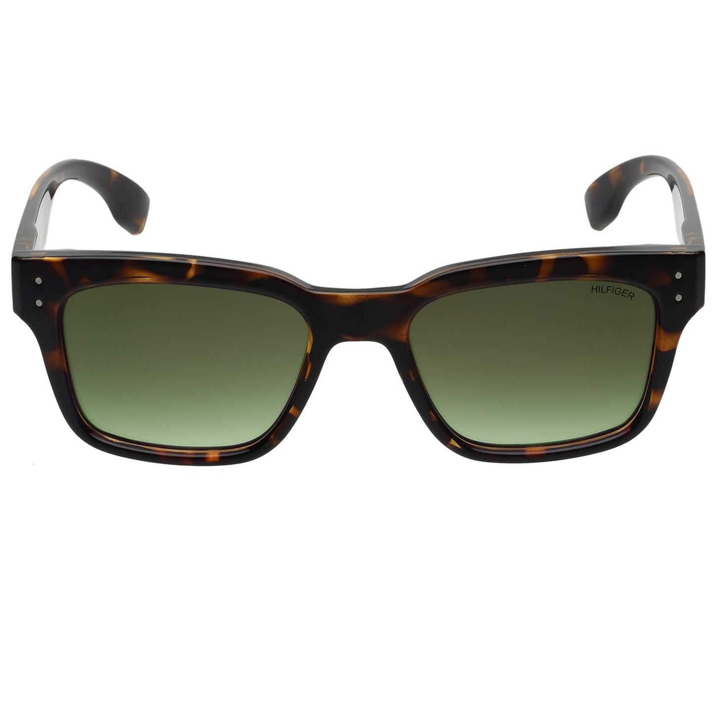 Tommy Hilfiger|Brown Full Frame Square Sunglasses|100% UV Protected (Uv 400) Green Gradient Faded Lens|Men's & Women's|Small|TH RHODES C2 52 S