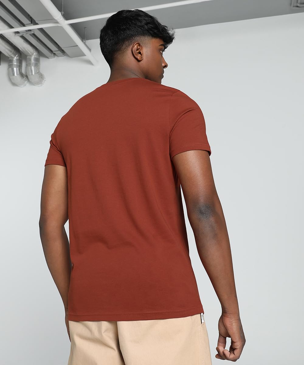 PUMA Men, Men's Round Graphic SS Tee, Mars Red, S, (68944563)