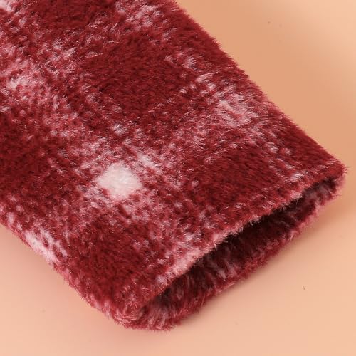 Hopscotch Girls Full Sleeves Red Plaid Peter Pan Long Coat For Ages (18-24 Months)