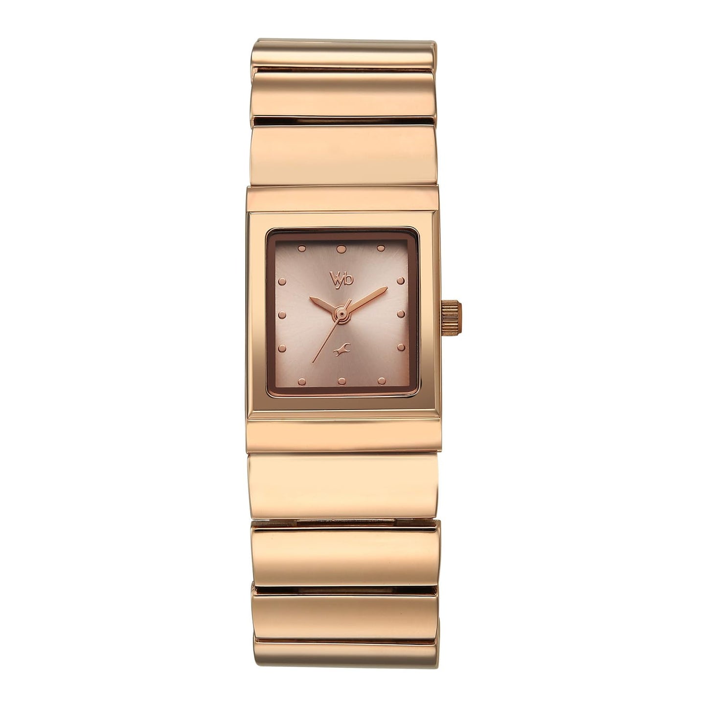 Fastrack Vyb Successor Quartz Analog Rose Gold Dial Rose Gold Alloy Strap Watch for Women - FV60110WM01