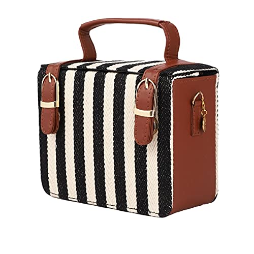ACCESSHER stylish trendy Black and White Solid Sling Bag for girls and women pack of 1