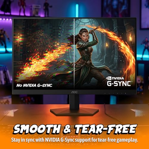 AOC Gaming Q27G41ZE QHD IPS Gaming Monitor 27" 2560x1440 240Hz 0.3ms, Game Console Ready, 3 Sides, Frameless, 1 HDMI 2.0, 1 Display Port, 3 Year Zero Glow Spot