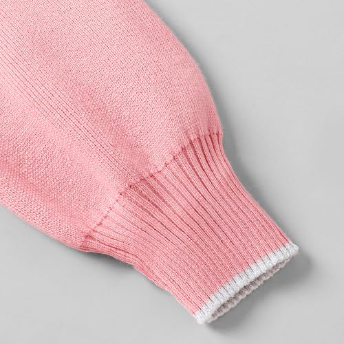 Hopscotch Girls Pink Full Sleeves Bow Applique Dress for Age (18-24 Months)