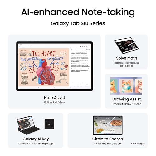 Samsung Galaxy Tab S10 Plus [Smartchoice], S Pen in-Box, 31.5 cm (12.4 inch) Dynamic AMOLED 2X Display, 12 GB RAM, 256 GB Storage, Wi-Fi + 5G Tablet, Platinum Silver