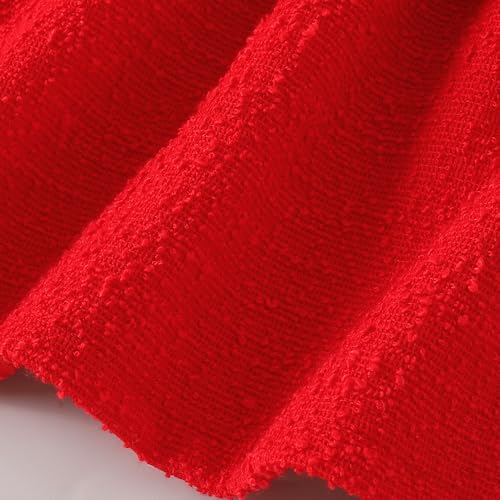 Hopscotch Girls Red Full Sleeves Floral Applique Drop Waist Dress for Age (3-4 Years)